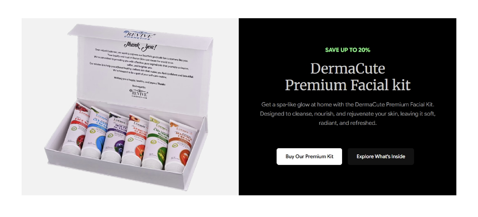 Revive Cosmetics product detail and trust elements