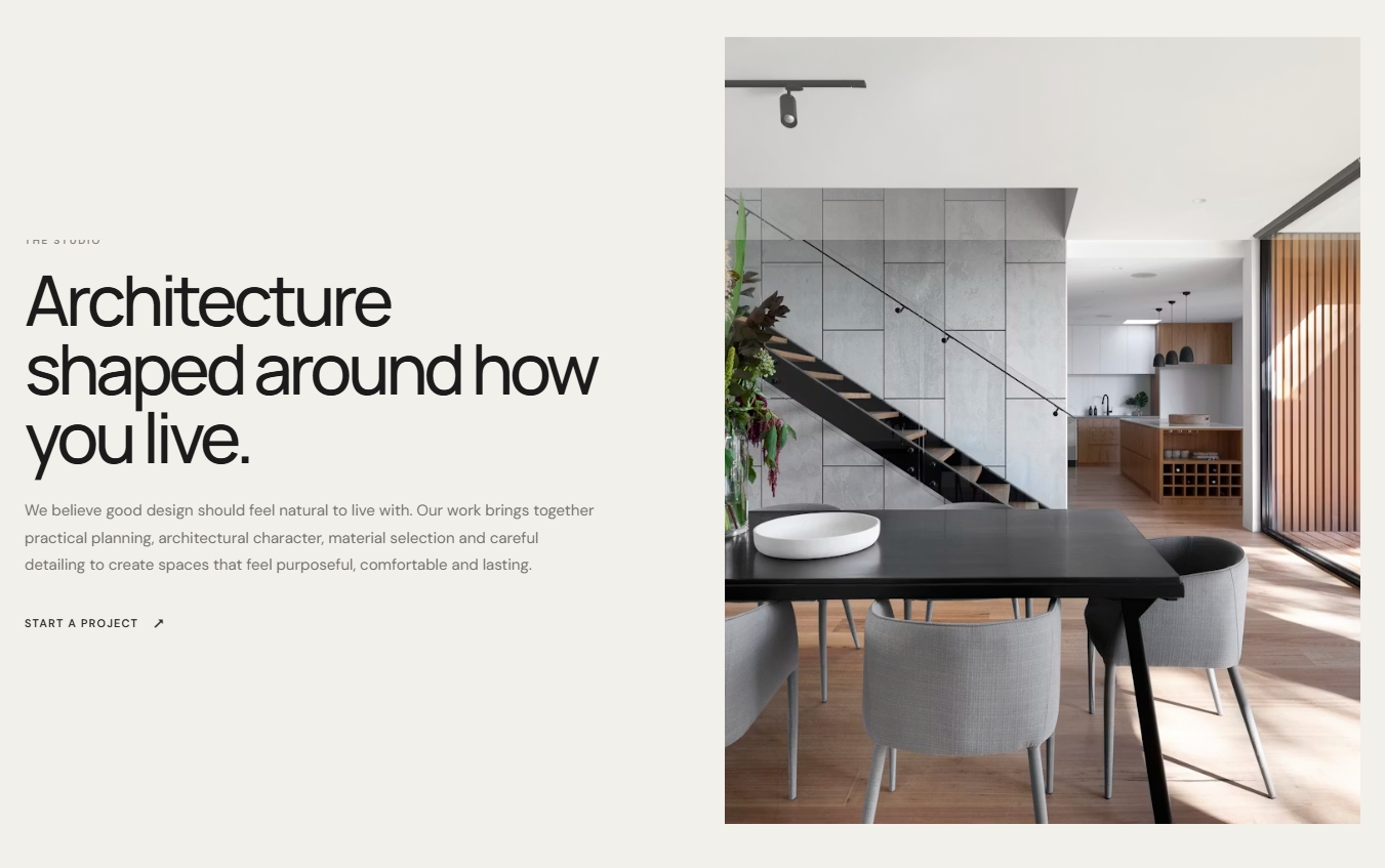 Vetra Studio premium architecture website final design
